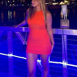 Zara Bright Orange Mini Dress